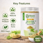 Bhumi Organic Brahmi Powder 600g | For Memory, Focus & Hair Growth