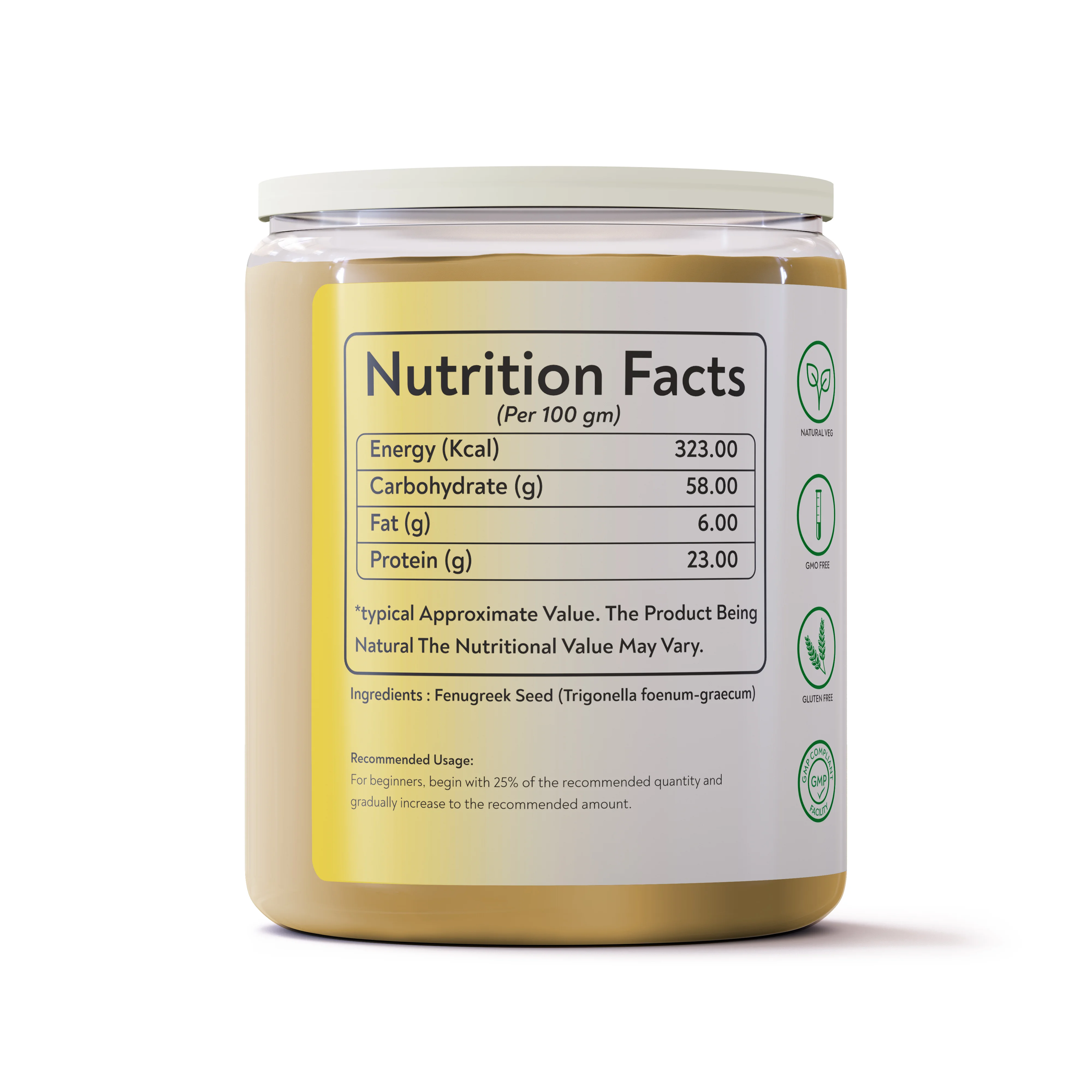 1 lb Whey Protein Jar Mockup | Vol. A3-Lite