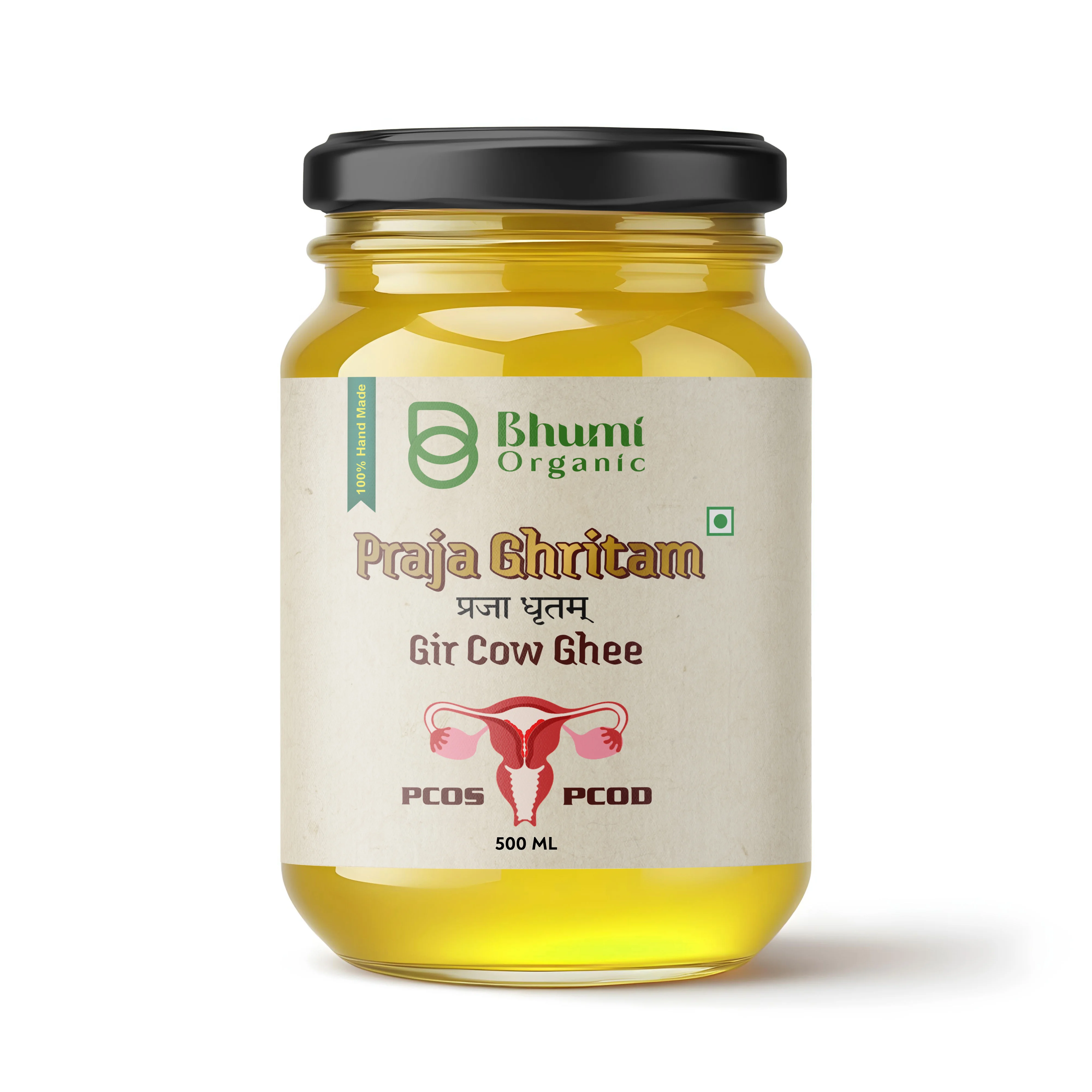 Bhumi Organic Praja Ghritam Gir Cow Ghee for PCOS/PCOD