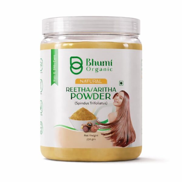 Bhumi Organic Reetha Powder 500g | Natural Shampoo for Soft, Silky Hair