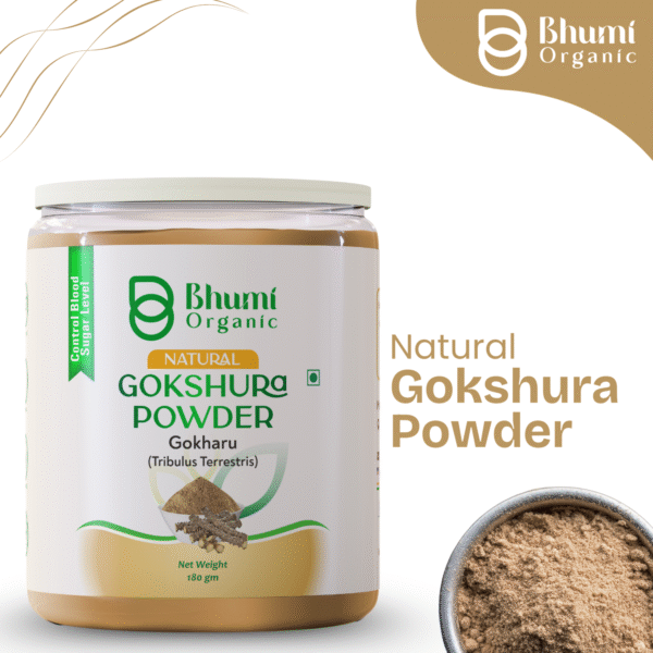 Bhumi Organic Gokshura Powder 360g | For Energy, Strength & Urinary Health