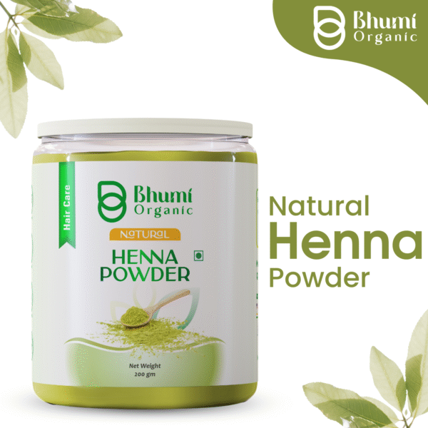 Bhumi Organic Pure Henna Powder 400g | Natural Hair Color & Conditioner