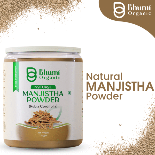 Bhumi Organic Manjistha Powder 360g | Natural Blood Purifier for Clear Skin & Acne