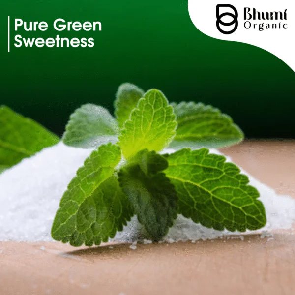 Bhumi Organic Green Stevia Leaf Powder 400g | Zero Calorie Natural Sweetener