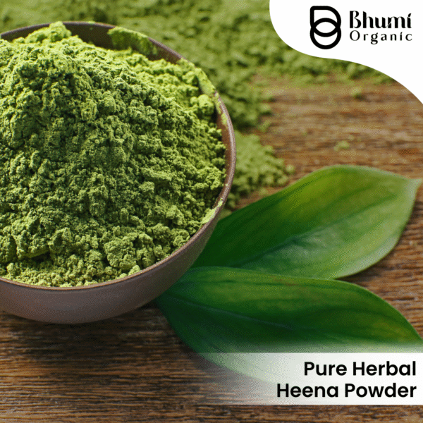 Bhumi Organic Pure Henna Powder 400g | Natural Hair Color & Conditioner