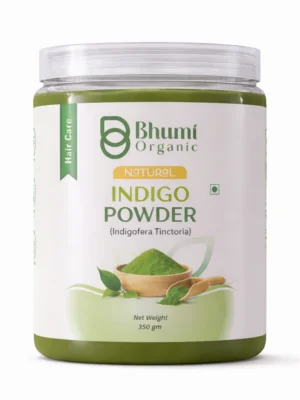 Bhumi Organic Indigo Powder 350g | Natural Black Hair Dye with Henna