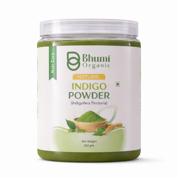 Bhumi Organic Indigo Powder 350g | Natural Black Hair Dye with Henna
