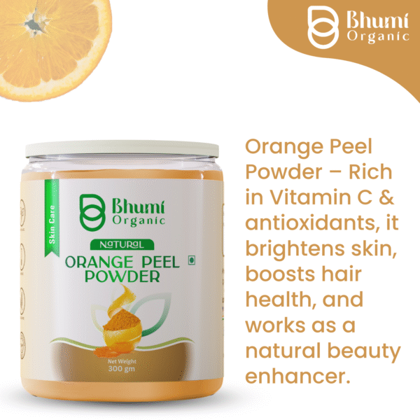 Bhumi Organic Orange Peel Powder 600g | For Skin Brightening, Tan Removal & Cooking