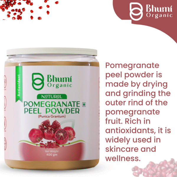 Bhumi Organic Pomegranate Peel Powder 800g | For Acne, Pores & Glowing Skin