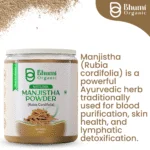 Bhumi Organic Manjistha Powder 360g | Natural Blood Purifier for Clear Skin & Acne