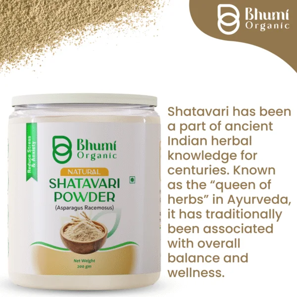 Bhumi Organic Shatavari Powder 400g | For Women's Hormonal Balance & Vitality