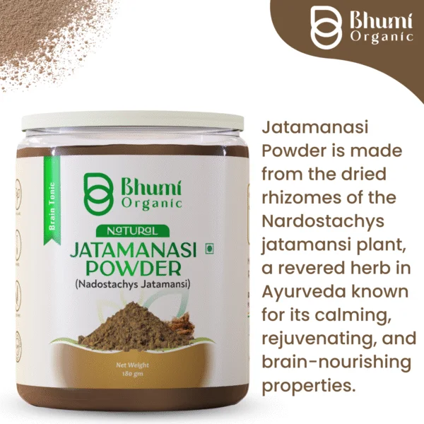 Bhumi Organic Jatamansi Powder 360g | For Sound Sleep, Stress Relief & Hair Growth