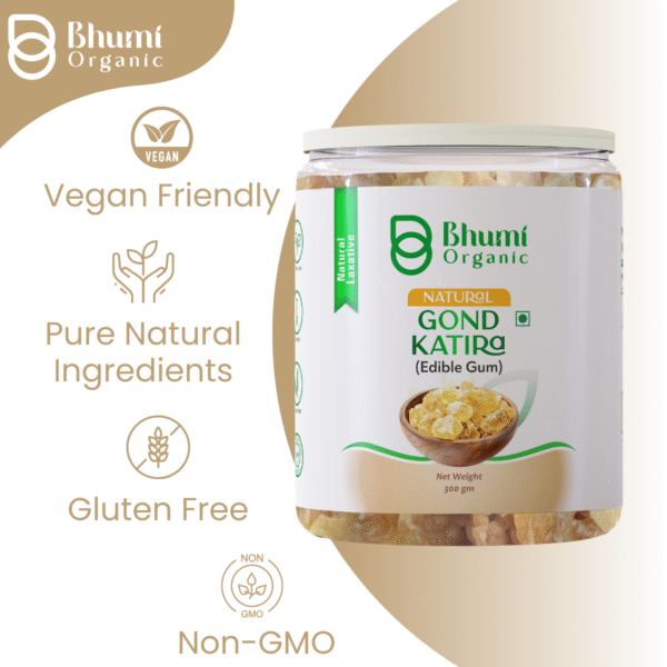 Bhumi Organic Gond Katira 600g | Natural Body Coolant & Energy Booster