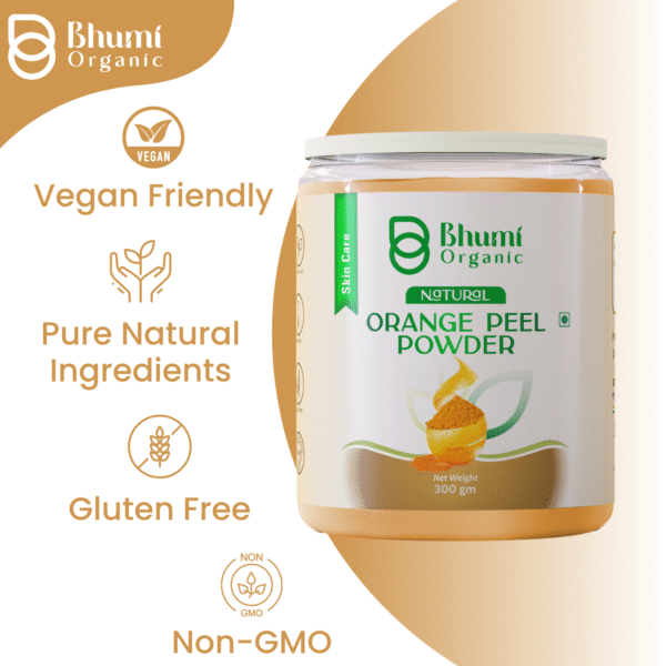 Bhumi Organic Orange Peel Powder 600g | For Skin Brightening, Tan Removal & Cooking