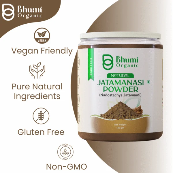 Bhumi Organic Jatamansi Powder 360g | For Sound Sleep, Stress Relief & Hair Growth