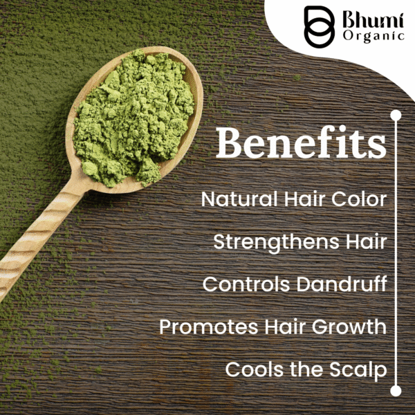 Bhumi Organic Pure Henna Powder 400g | Natural Hair Color & Conditioner