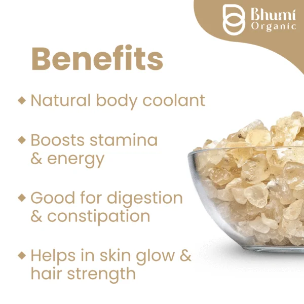 Bhumi Organic Gond Katira 600g | Natural Body Coolant & Energy Booster