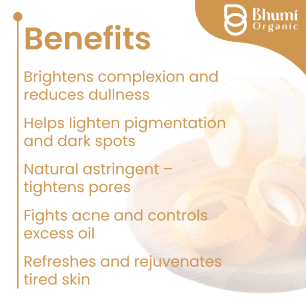 Bhumi Organic Orange Peel Powder 600g | For Skin Brightening, Tan Removal & Cooking