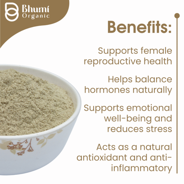 Bhumi Organic Shatavari Powder 400g | For Women's Hormonal Balance & Vitality