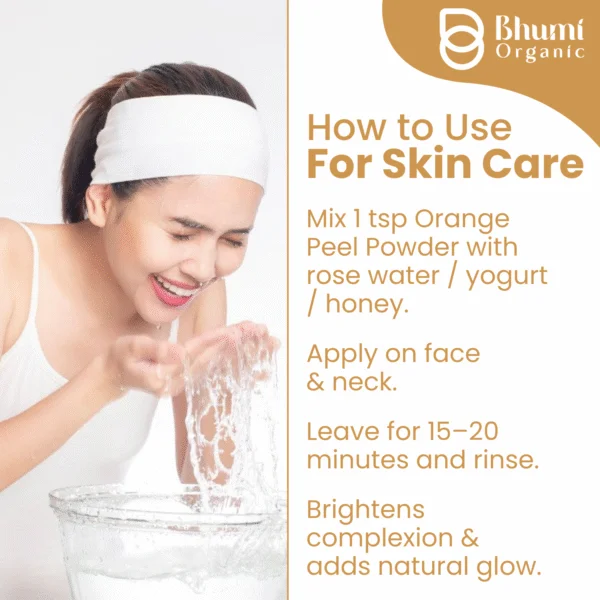 Bhumi Organic Orange Peel Powder 600g | For Skin Brightening, Tan Removal & Cooking