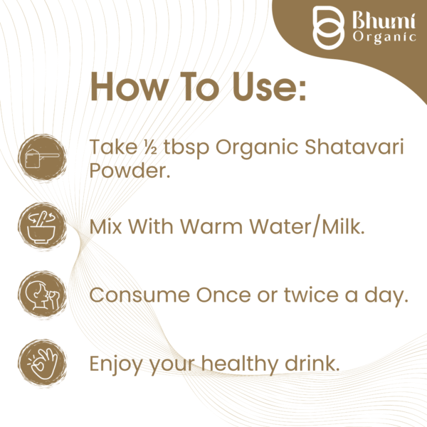 Bhumi Organic Shatavari Powder 400g | For Women's Hormonal Balance & Vitality
