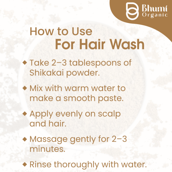 Bhumi Organic Shikakai Powder 400g | Natural Shampoo for Hair Fall & Dandruff