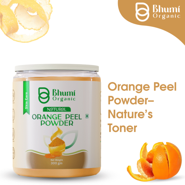 Bhumi Organic Orange Peel Powder 600g | For Skin Brightening, Tan Removal & Cooking
