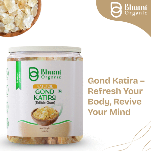 Bhumi Organic Gond Katira 600g | Natural Body Coolant & Energy Booster