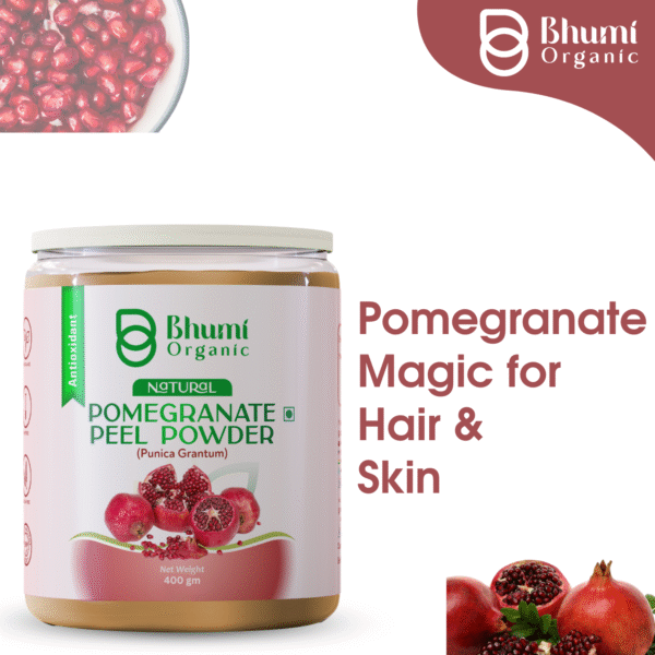 Bhumi Organic Pomegranate Peel Powder 800g | For Acne, Pores & Glowing Skin