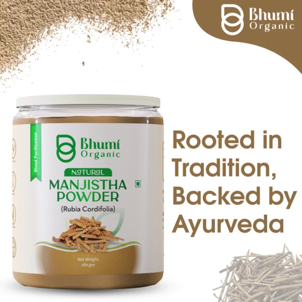 Bhumi Organic Manjistha Powder 360g | Natural Blood Purifier for Clear Skin & Acne
