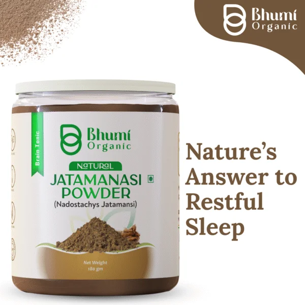 Bhumi Organic Jatamansi Powder 360g | For Sound Sleep, Stress Relief & Hair Growth