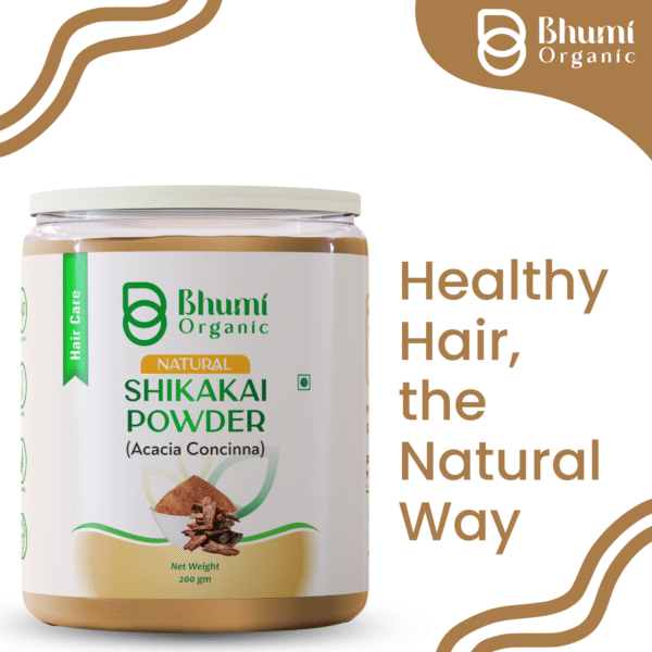 Bhumi Organic Shikakai Powder 400g | Natural Shampoo for Hair Fall & Dandruff