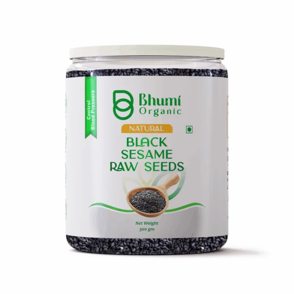 Bhumi Organic Black Sesame Seeds – Raw, Unhulled | 300g