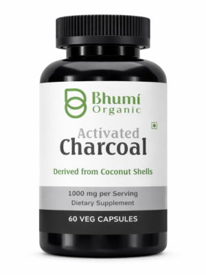 Pure Natural Activated Coconut Charcoal Capsules | Detox & Digestive Cleanse | 60 Vegan Caps