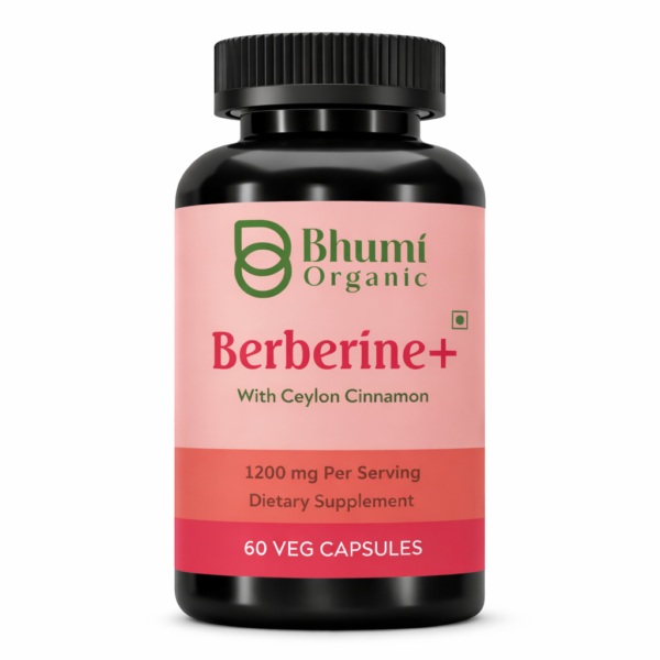 Berberine + Ceylon Cinnamon | 1200mg Blood Sugar & Metabolic Support | 60 Vegan Caps