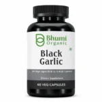 Bhumi Organic Black Garlic Capsules | 500mg Pure Extract for Heart & Immune Health