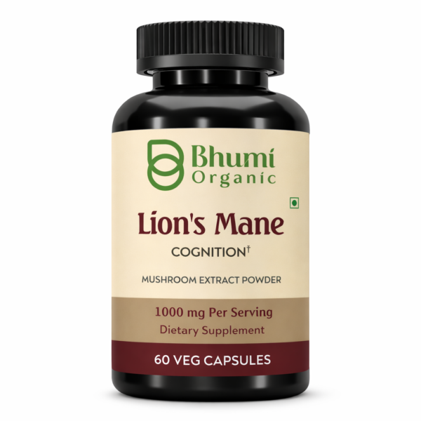 Lion’s Mane Capsules | 1000mg Pure Mushroom Extract | Brain, Memory & Focus Support