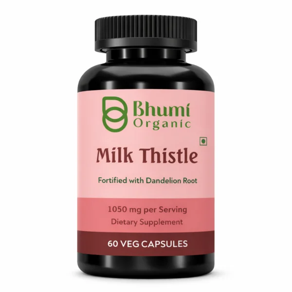 Milk Thistle & Dandelion Root | 1050mg Natural Liver Detox & Cleanse | 60 Vegan Caps