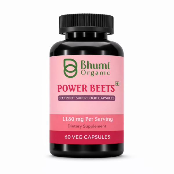 Power Beets Supplement | 1180mg Beetroot + CoQ10 + Grape Seed | Energy & Circulation Support | 60 Veg Caps