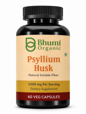Psyllium Husk Capsules | 1500mg Natural Soluble Fiber | Digestive & Regularity Support | 60 Veg Caps