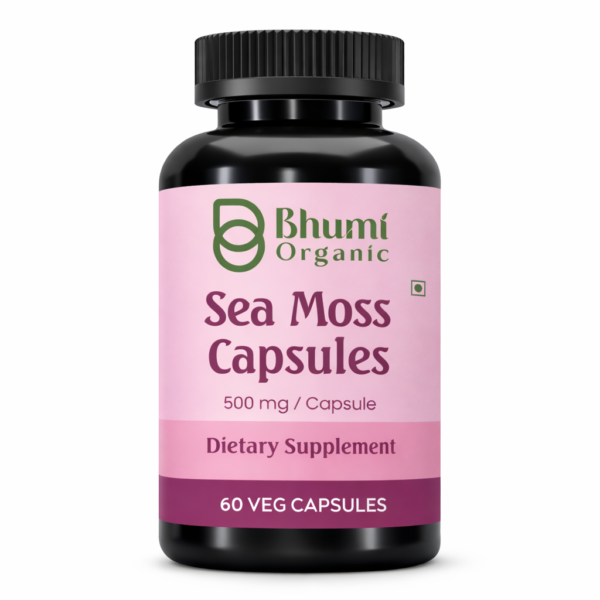Pure Natural Herbal Blend | Sea Moss + Burdock + Ashwagandha + Black Seed | 1500mg Holistic Wellness | 60 Veg Caps