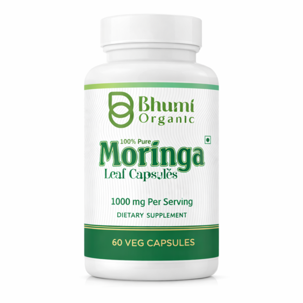 Pure Natural Moringa Capsules | Daily Energy & Immunity Support | 60 Vegan Capsules