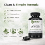 Pure Natural Activated Coconut Charcoal Capsules | Detox & Digestive Cleanse | 60 Vegan Caps