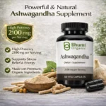 Ashwagandha Capsules 2100mg | High Potency Stress & Energy Support | 60 Vegan Caps
