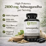 Ashwagandha Capsules 2100mg | High Potency Stress & Energy Support | 60 Vegan Caps