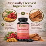 Berberine + Ceylon Cinnamon | 1200mg Blood Sugar & Metabolic Support | 60 Vegan Caps