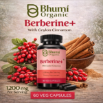 Berberine + Ceylon Cinnamon | 1200mg Blood Sugar & Metabolic Support | 60 Vegan Caps