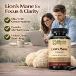 Lion’s Mane Capsules | 1000mg Pure Mushroom Extract | Brain, Memory & Focus Support