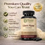 Lion’s Mane Capsules | 1000mg Pure Mushroom Extract | Brain, Memory & Focus Support