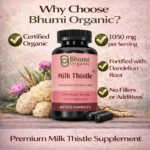 Milk Thistle & Dandelion Root | 1050mg Natural Liver Detox & Cleanse | 60 Vegan Caps